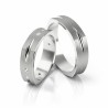 złote obrączki kwadratowe białe złoto brylanty 5,2 mm