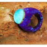 lapis lazuli fioletowy złote żyłki triplet