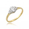 złoty pierścionek z brylantami 0,58 ct.